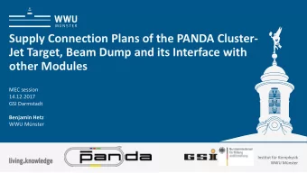Supply Connection Plans of the PANDA Cluster-  Jet Target, Beam Dump and its Interface with  other