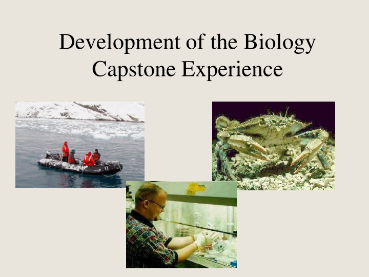 capstone experience biology department