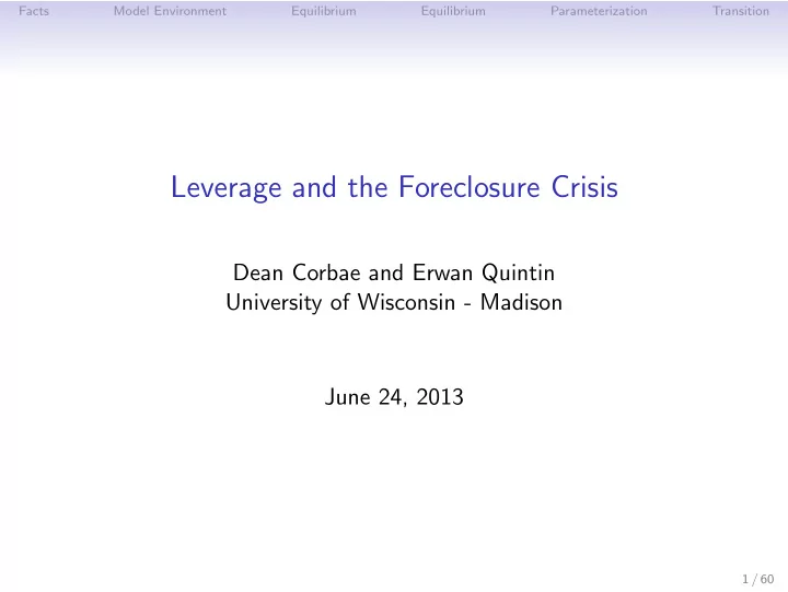 leverage and the foreclosure crisis