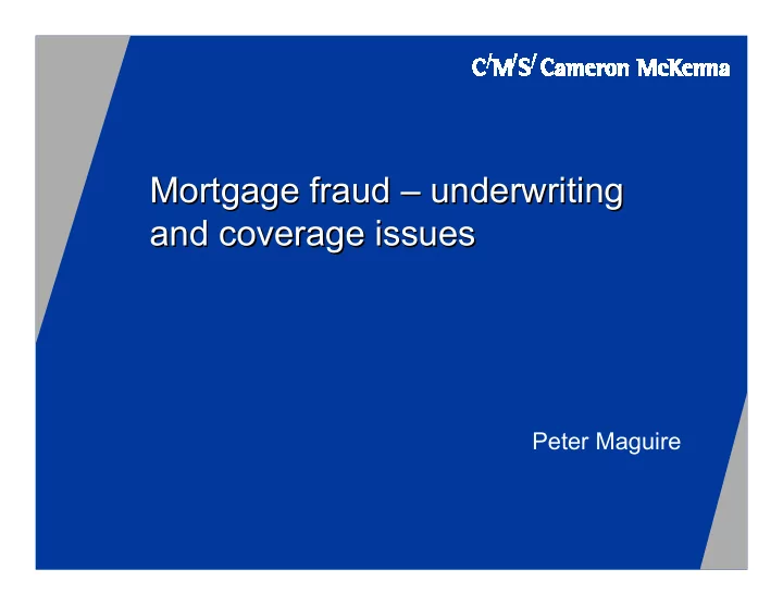 mortgage fraud underwriting underwriting mortgage fraud