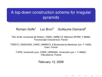A top-down construction scheme for irregular  pyramids Romain Goffe 1 Luc Brun 2 Guillaume Damiand