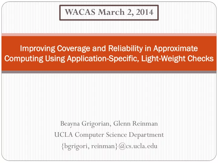wacas march 2 2014