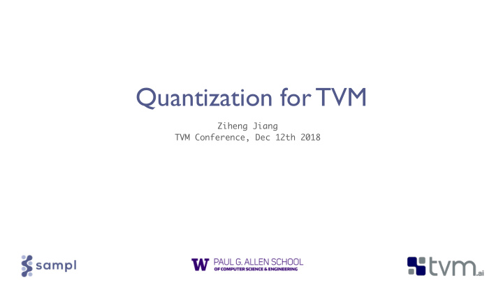 quantization for tvm