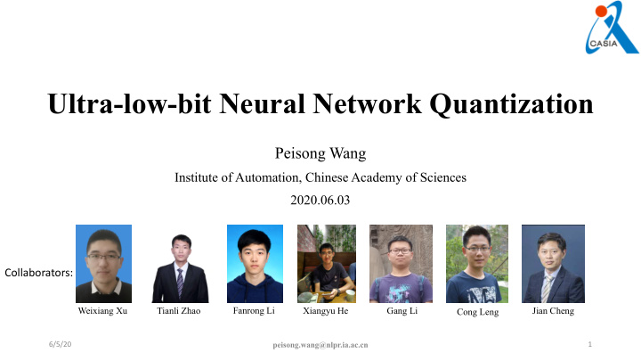 ultra low bit neural network quantization