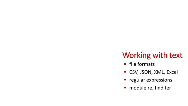 working with text xt