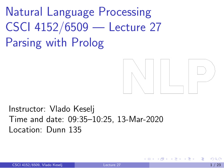 natural language processing csci 4152 6509 lecture 27