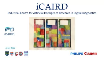 iCAIRD  Industrial Centre for Artificial Intelligence Research in Digital Diagnostics i CAIRD