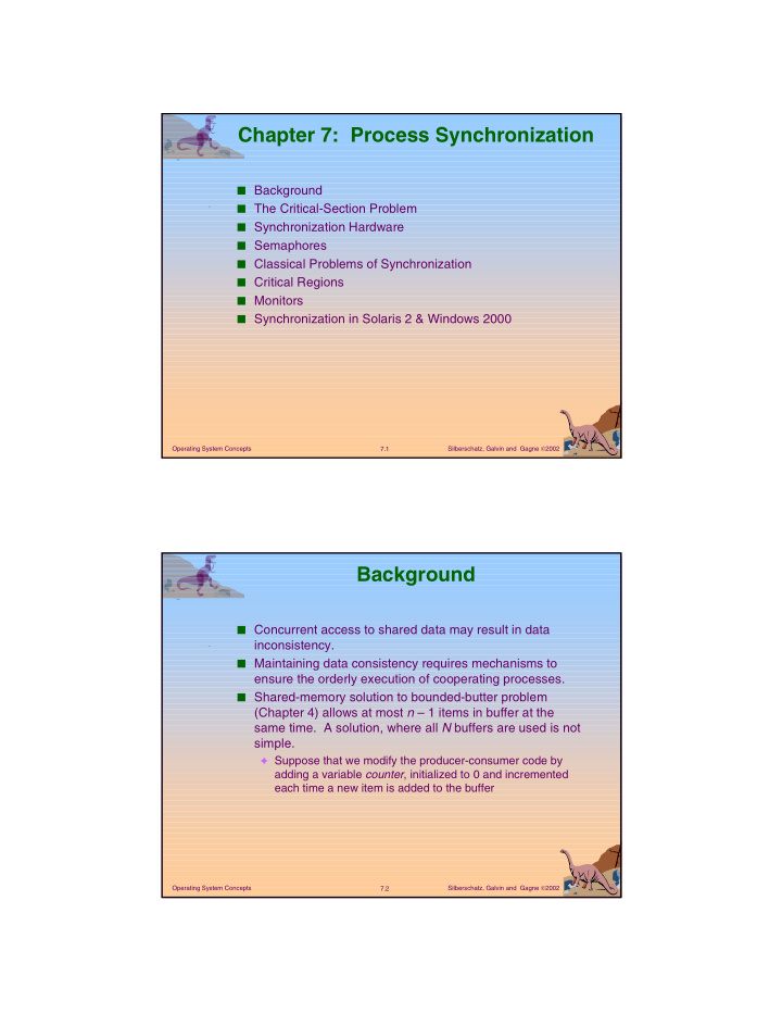 chapter 7 process synchronization