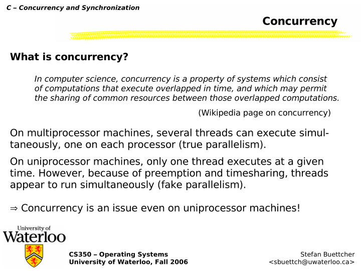 concurrency