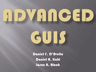 Jason A. Block  Processing Text input/output  JTextField, JTextArea  Choices