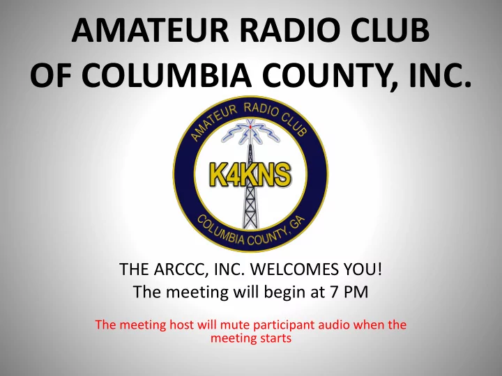 amateur radio club of columbia county inc