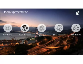 todayspresentation  The Networked  Introduction  This is Ericsson  5G and beyond  ASIC &amp;