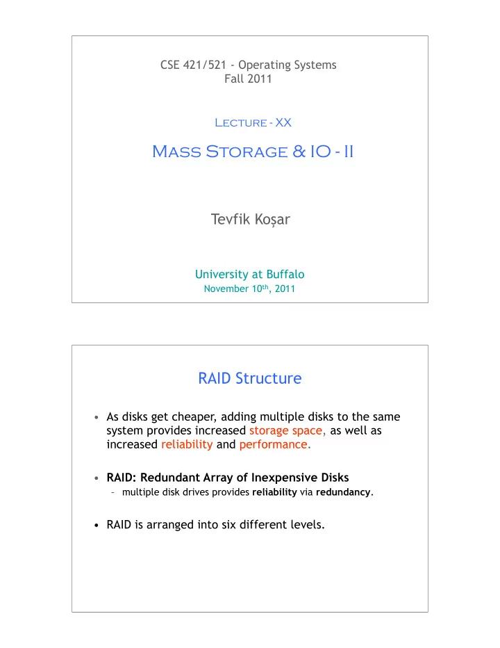 mass storage io ii