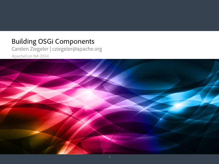 building osgi components