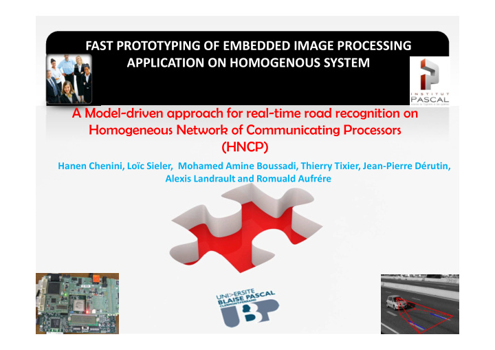 fast prototyping of embedded image processing application