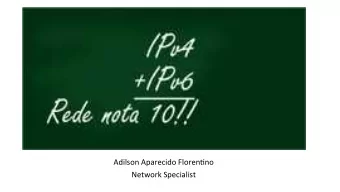 Adilson Aparecido Floren/no  Network Specialist  Who am I???  Adilson Aparecido Florentino