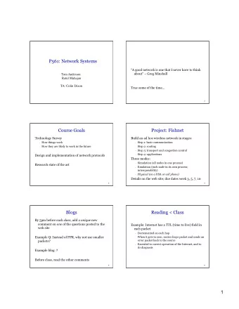 1  Pop Quiz #1  Pop Quiz #2  How could you use this to determine link latency?  How could you use