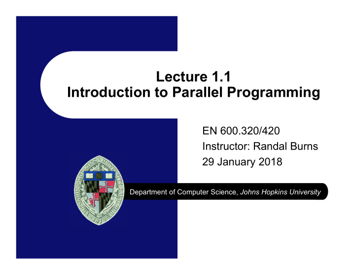 lecture 1 1 introduction to parallel programming