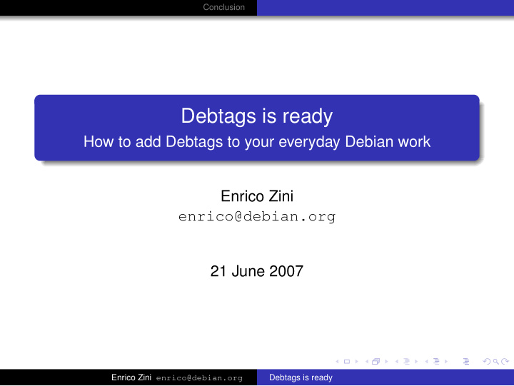 debtags is ready