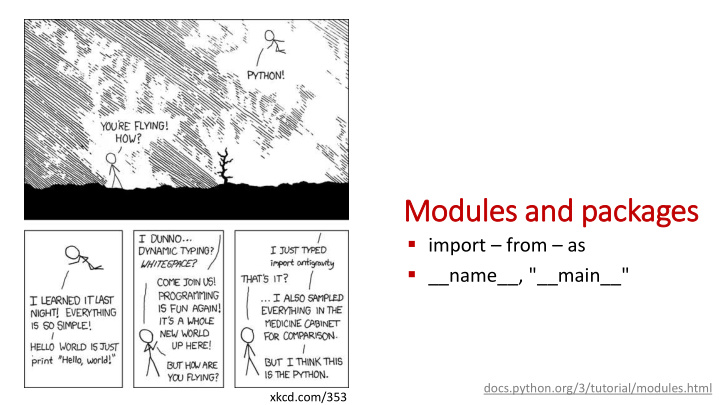 modules and packages