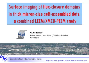 Surface imaging of flux-closure domains  in thick micron-size self-assembled dots:  a combined
