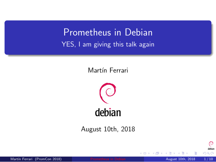 prometheus in debian