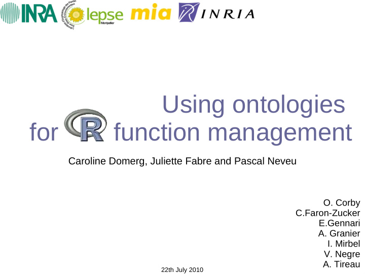 using ontologies for function management