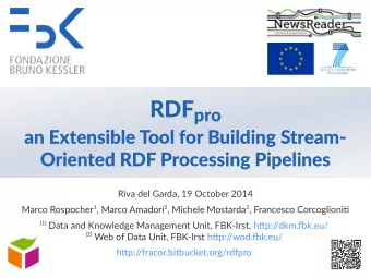 RDF  pro  an Extensible Tool for Building Stream-  an Extensible Tool for Building Stream-