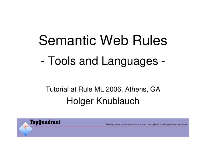 semantic web rules