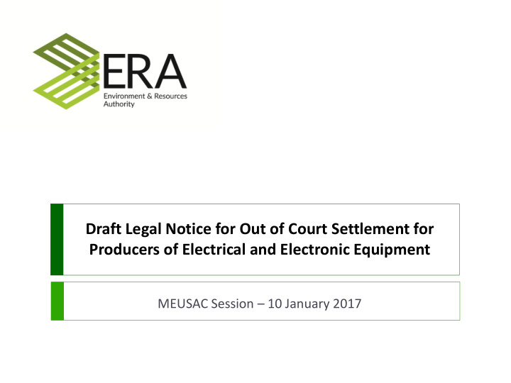 draft legal notice for out of court settlement for