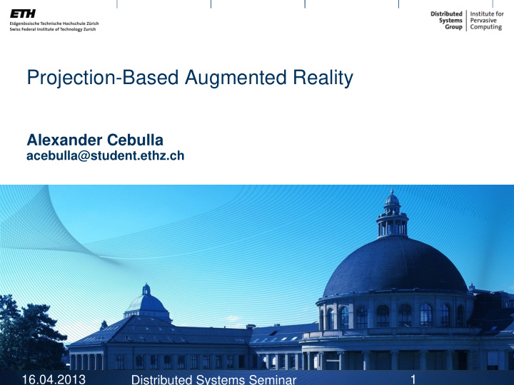 projection based augmented reality