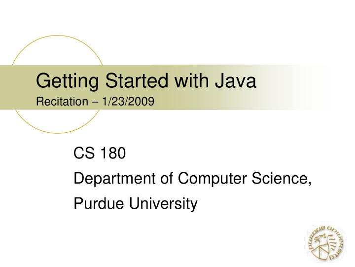 getting started with java