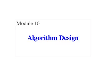 Algorithm Design  Focus of this Video Series   You know how to write a function definition