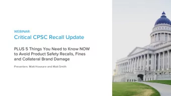 and Collateral Brand Damage  and Collateral Brand Damage  Presenters: Matt Howsare and Matt Smith