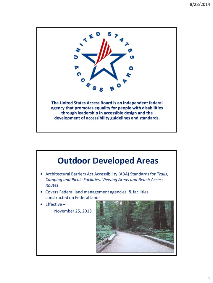 outdoor developed areas