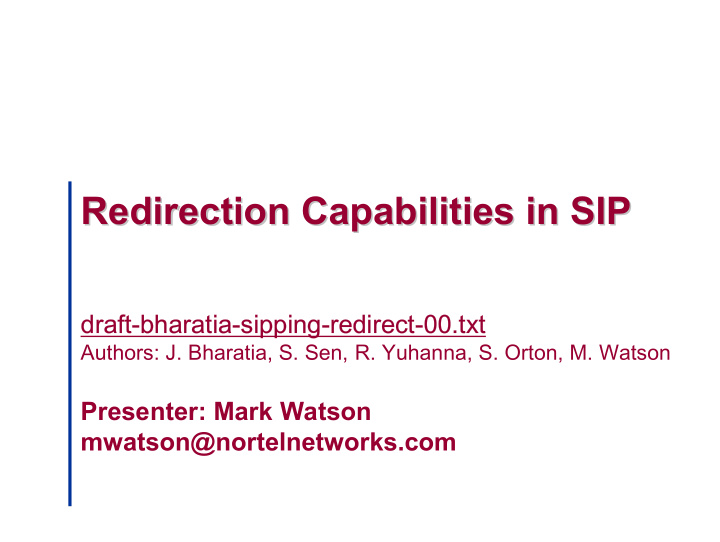 redirection capabilities in sip redirection capabilities