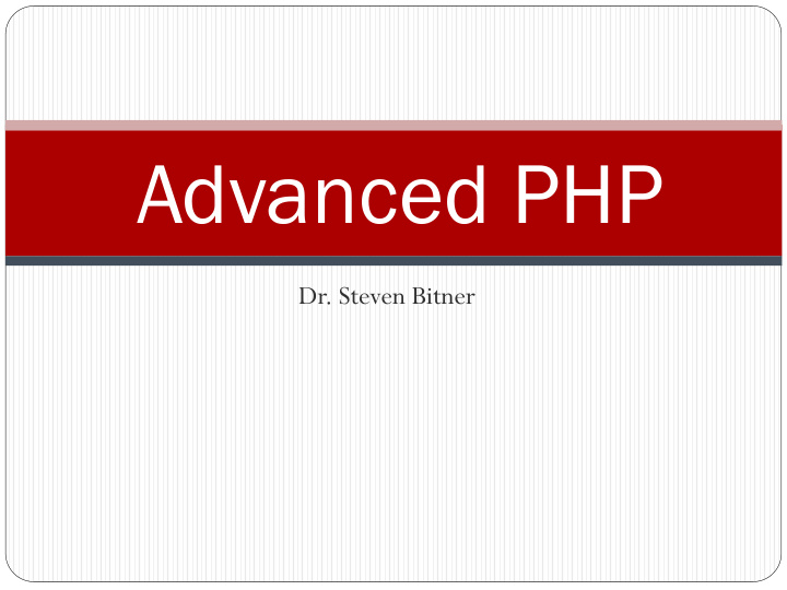 advanced php