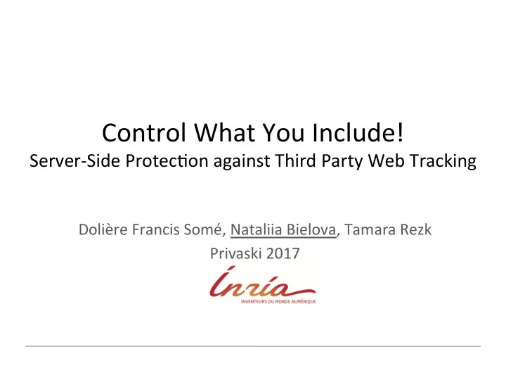 control what you include