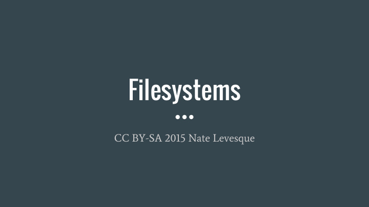 filesystems