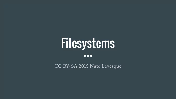 filesystems