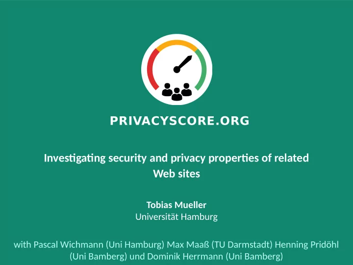 privacyscore org investiatni security and privacy