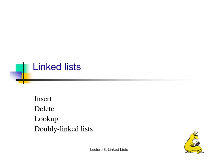 linked lists