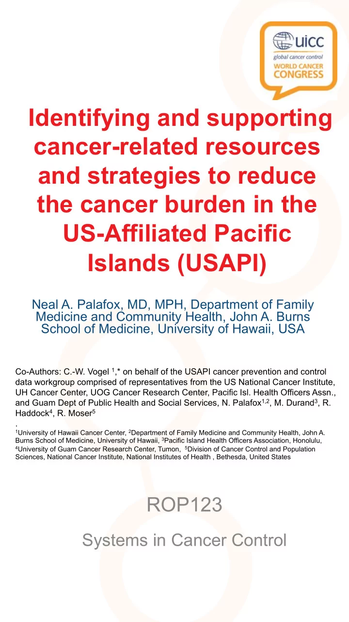 identifying and supporting cancer related resources and