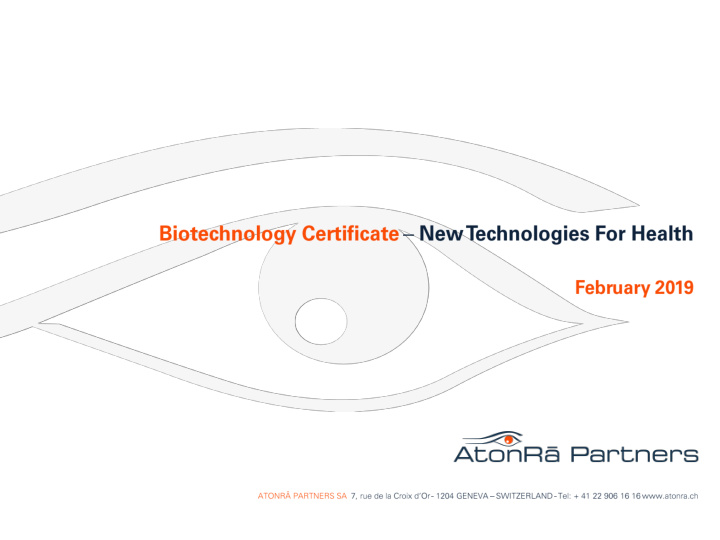 biotechnology certificate