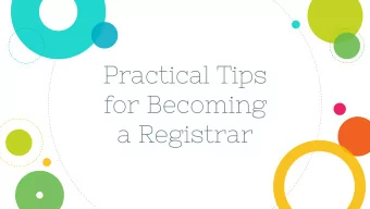 Practical Tips  for Becoming  a Registrar  !  Iliya Bazlyankov  Domain Expert  eDoms  2