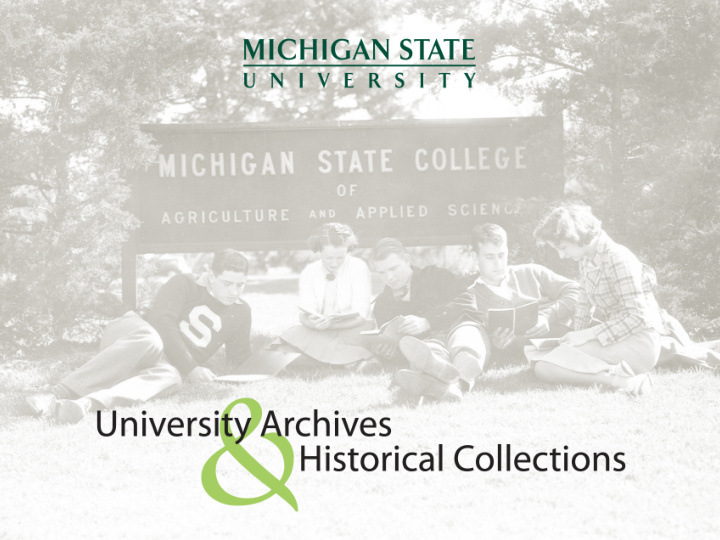 spartan archive a program in transition