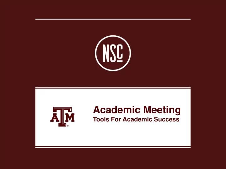 academic meeting