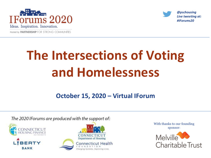 the intersections of voting and homelessness