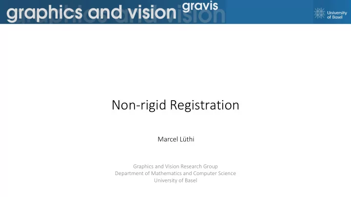 non rigid registration