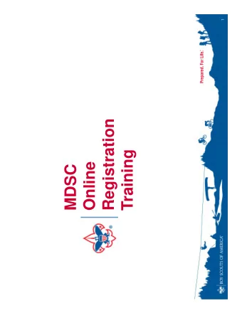 Registration  Training  Online  MDSC  Online Registration Introduction  The New Online System is